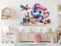Sandcastle with Pirate Elephant