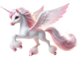 Kids Wall Stickers - Enchanted White Unicorn