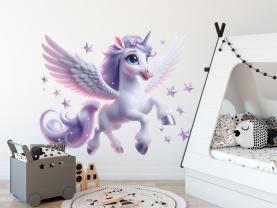 Unicornio Mágico Blanco y Lila