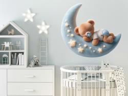 Teddy Bear on the Sparkling Moon