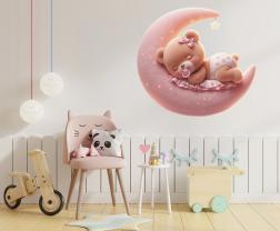 Osita de Peluche en la Luna Rosa