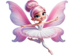 Kids Wall Stickers - Classic Ballerina with Fairy Wings