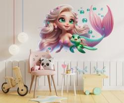 Enchanting Mermaid and Her Sea Turtle