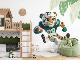 Football Americano Tigre Verde Bianco