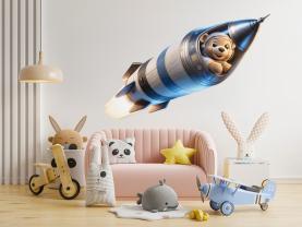 Osito de Peluche en el Cohete Espacial