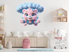 Osita de Peluche Rosa Paracaidista
