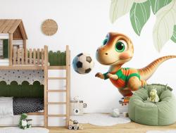 Little Dinosaur Playing Football