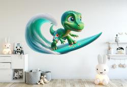 Little Green Surfing Dinosaur