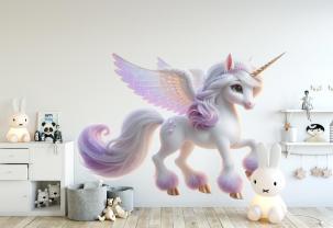 Licorne Enchantée Lilas et Blanche