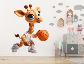 Stilfuld Basketballspillende Giraf