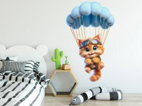 Chaton Maine Coon en Parachute