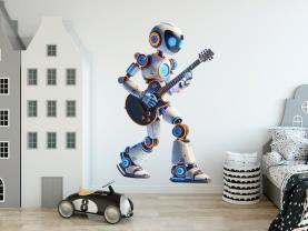 Humanoïde Robot die Elektrische Gitaar Speelt