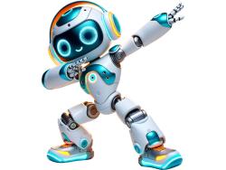 Vinilos Decorativos Infantiles - Divertido Robot Humanoide Bailarín