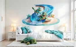 Zeeschildpadden op de Waterglijbaan