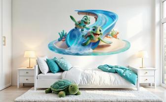 Zeeschildpadden op de Waterglijbaan