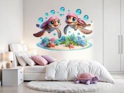Little Sea Turtles on the Tropical Island
