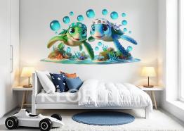 Groene en Blauwe Zeeschildpadden met Bandana’s