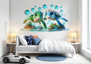 Groene en Blauwe Zeeschildpadden met Bandana’s