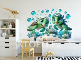 Schattige Zeeschildpadden met Piratenbandana’s