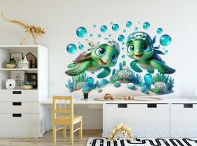 Schattige Zeeschildpadden met Piratenbandana’s