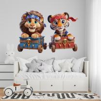 Løve og Tiger i et Piratbilsløb