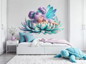 Adorable Dreamy Little Fairy with Turquoise Wings