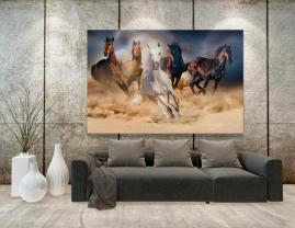 Fototapeten - Wildpferde im Galopp