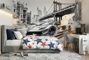 Racing Car in Urban Action