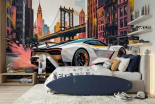 Pop Art Sports Car in New York