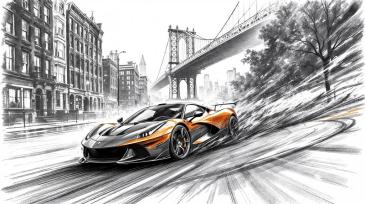 Wall Murals - Sports Car in New York