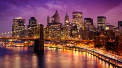 Fototapeten - Manhattan New York Nacht