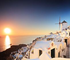 Wall Murals - Santorini Island Sunset