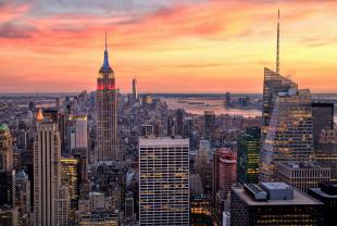Fotobehang - New York Panoramisch Uitzicht