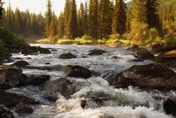 Fototapeten - Berg Fluss