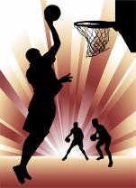 Fototapet - Basketballspillere