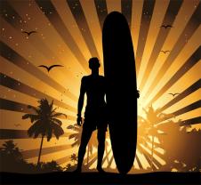 Fototapet - Surfer Strand