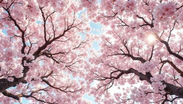 Fotomurali - Albero di Ciliegio in Primavera