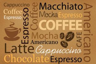 Wall Murals - Coffee Words