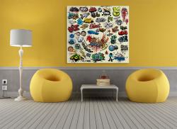 Wall Murals - Bombs Cartoon