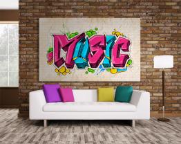 Fotobehang - Muziek Graffiti