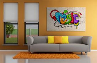 Fototapet - Musikk Graffiti