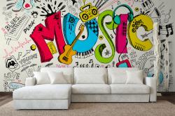 Fototapeter - Musik Cartoon