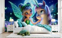 Fairy and Unicorn in the Forest