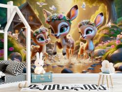 Playful Deer in the Enchanted Forest