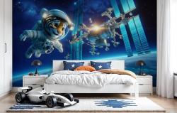 Astronaut Tiger at the Space Station