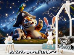 Tiger, Rabbit and Elephant Stargazing
