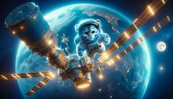 Fotobehang Kinderkamer - Ruimteavontuur met Astronautentijger