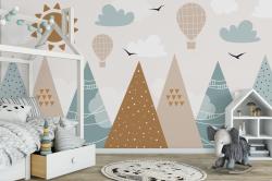 Scandinavian Alps in Pastel Green and Beige
