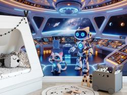 Humanoid Robot on the Spaceship