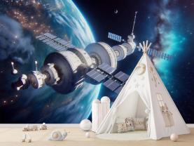 Estación Espacial y el Planeta Tierra